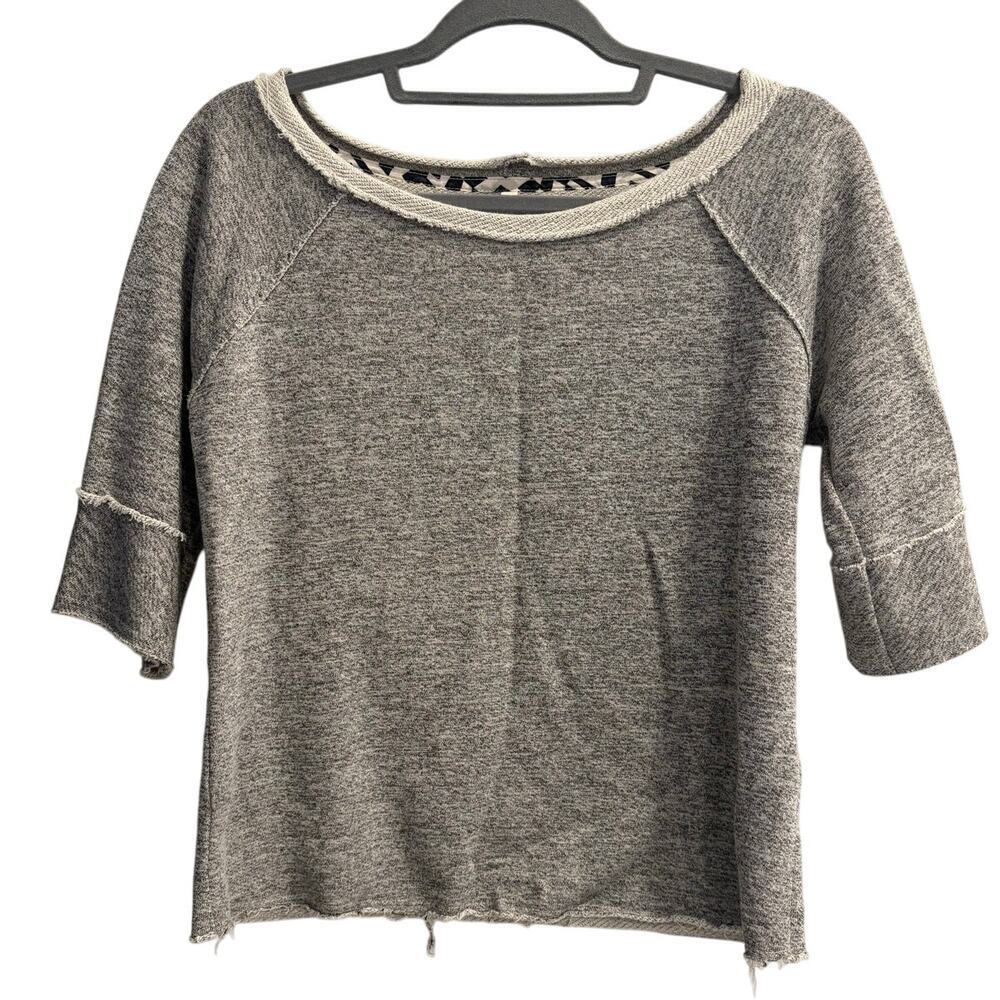 Dolan Left Coast Size XS Extra Small Gray Top Raw Edges